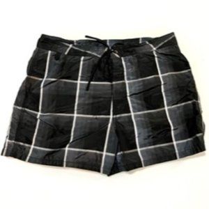 SUNDEK Black Plaid Swim Short